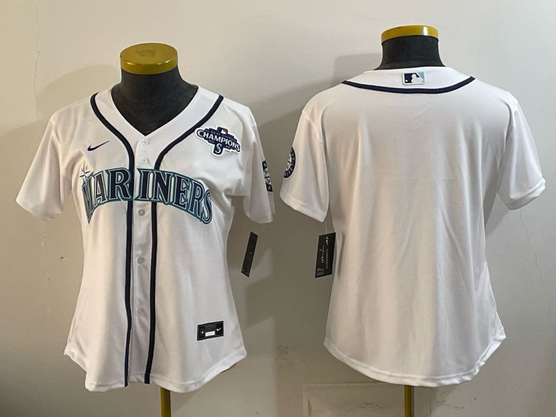 Youth 2026 Seattle Mariners Blank White Game Nike MLB Jersey style 001